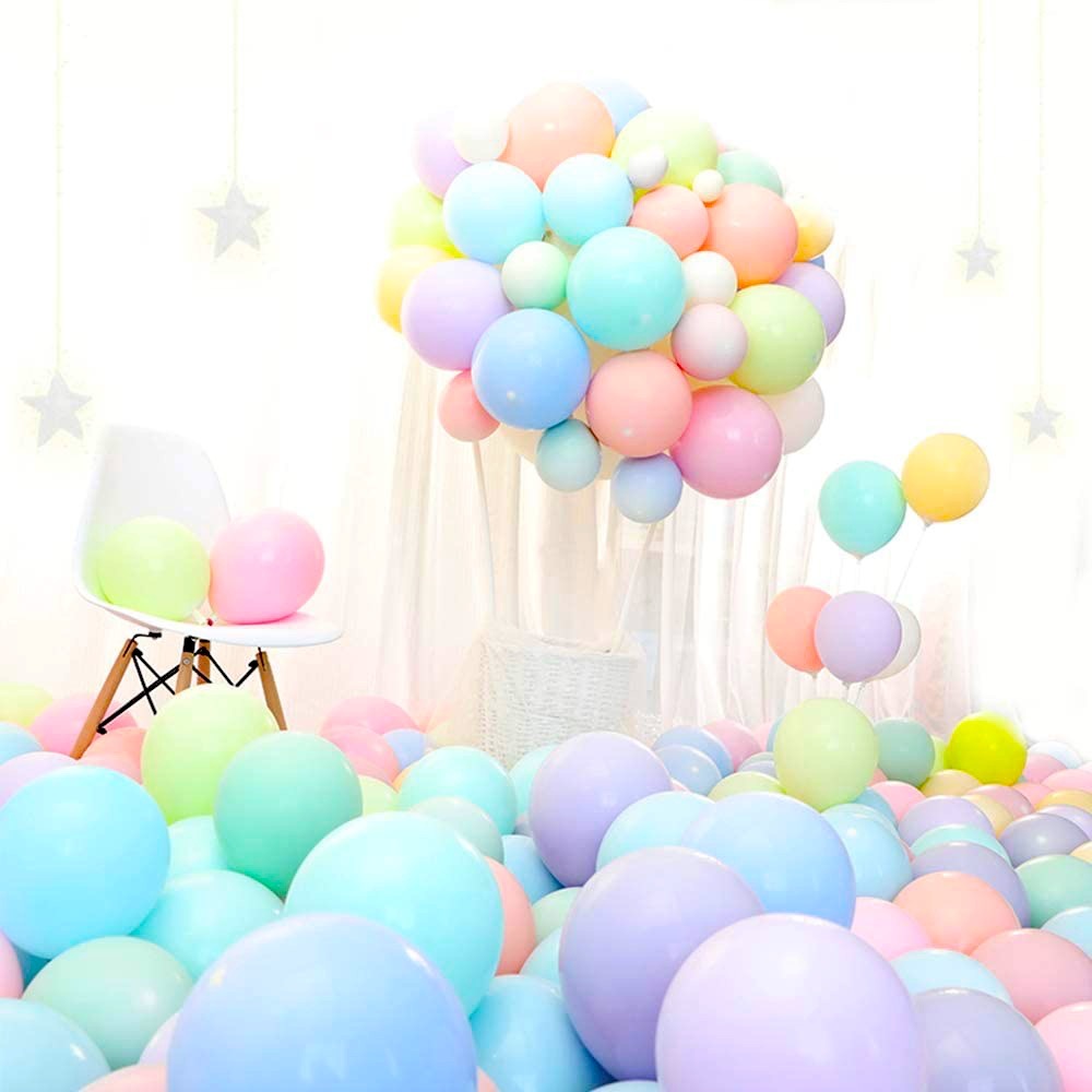 Macaron Balloons 100 Pcs 10" Macaron Candy Colored